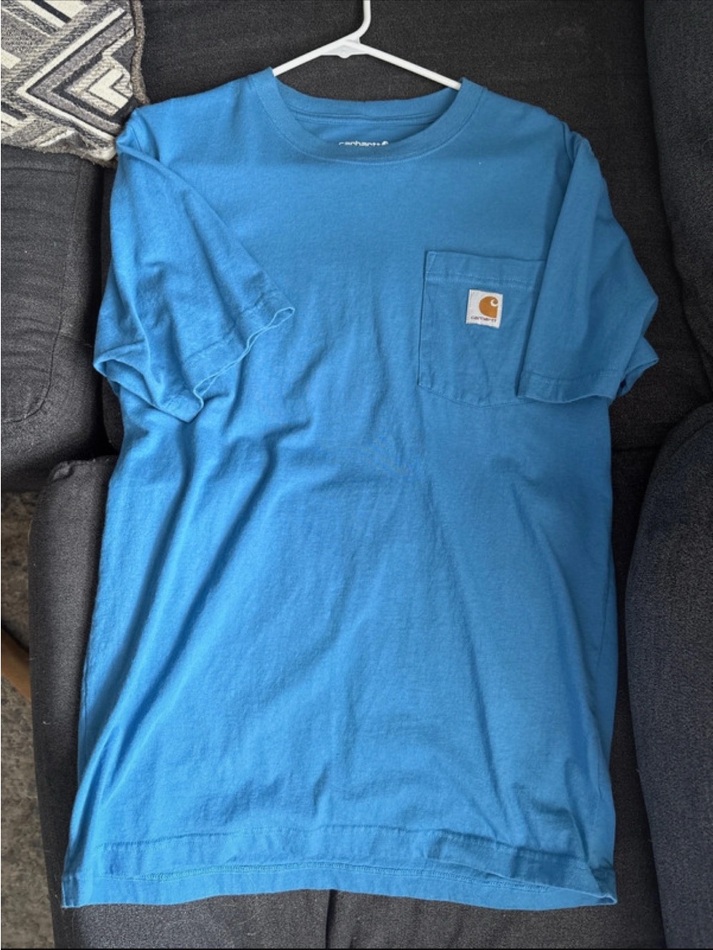 Carhartt Men’s Short Sleeve Pocket Tee in Sky Blue